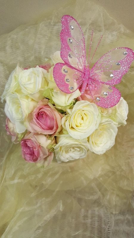 Pink Hatbox with Butterfly