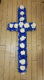 Blue and White Cross