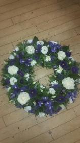 Purple and white Wreath