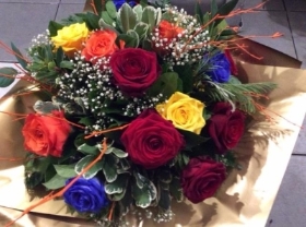 Colourful Mixed Rose Bouquet