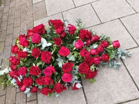 Rose and Foliage Coffin Spray
